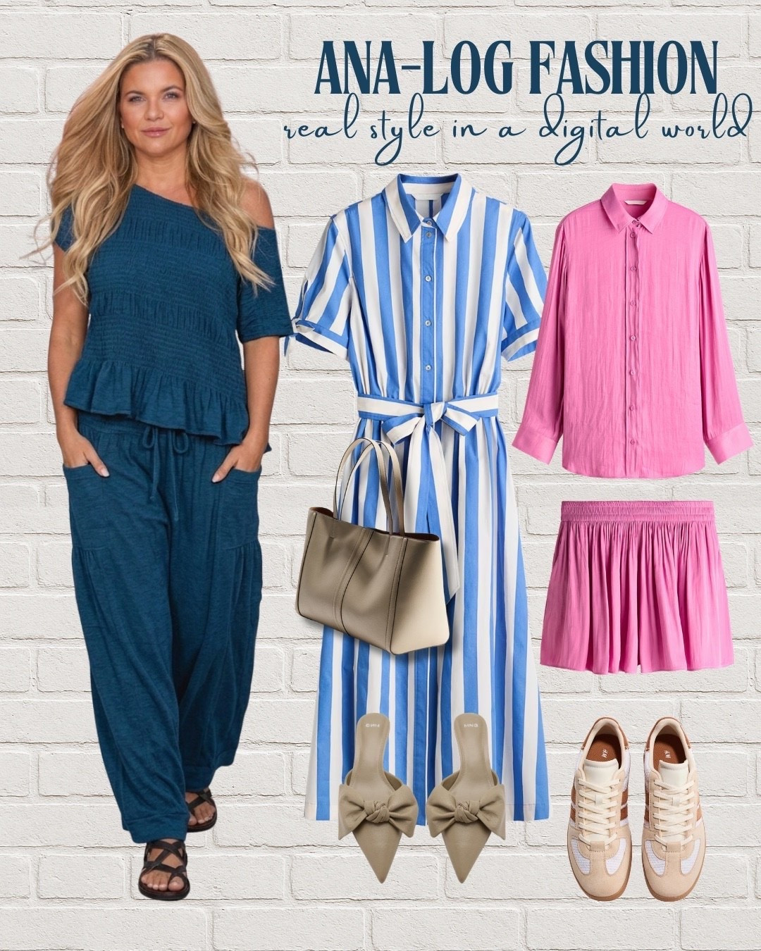 Summer colors are officially in full bloom! From deep ocean blues to crisp stripes and a fun pop of pink, this mood board is all about effortless warmth and style. Loving how lightweight and comfortable each piece is for the sunny days ahead.
Mix the pink set with sneakers for a casual day out, or rock the striped midi dress with these perfect bow mules for dinner.
Shop every single piece directly on my LTK app!

XOXO,
Ana Randall💗


#LTKunder100 #LTKstyletip #SummerOutfits
#StripedDress #PinkAesthetic #MonochromeLook
#CasualChic

#LTKstyletip #LTKautumn