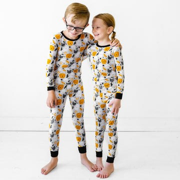 Boo Crew Two-Piece Bamboo Viscose Pajama Set | Little Sleepies