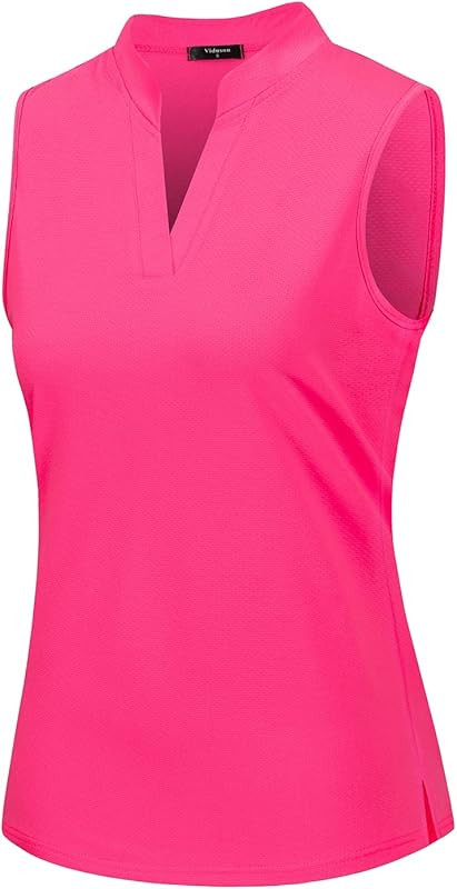 Vidusou Womens Sleeveless Golf Polo Shirts Lightweight Tennis Sport Tops | Amazon (US)