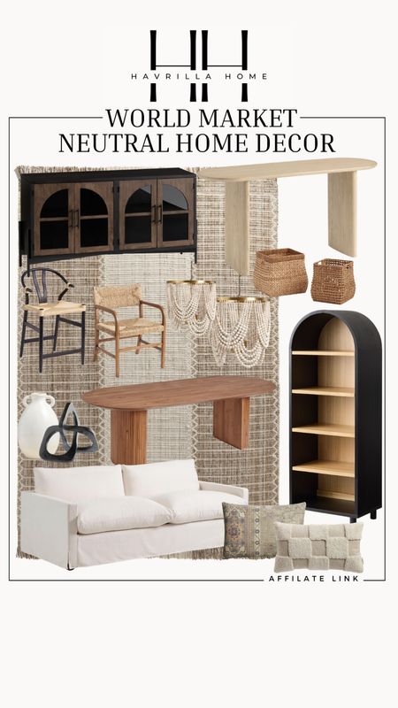 World market neutral home finds, black arched cabinet, floor lamp, neutral pillows, organic home decor, neutral home decor, modern home decor, gold candlesticks, entryway furniture, neutral rug, table lamp, ottoman. Follow @havrillahome on Instagram and Pinterest for more home decor inspiration, diy and affordable finds Holiday, christmas decor, home decor, living room, Candles, wreath, faux wreath, walmart, Target new arrivals, winter decor, spring decor, fall finds, studio mcgee x target, hearth and hand, magnolia, holiday decor, dining room decor, living room decor, affordable, affordable home decor, amazon, target, weekend deals, sale, on sale, pottery barn, kirklands, faux florals, rugs, furniture, couches, nightstands, end tables, lamps, art, wall art, etsy, pillows, blankets, bedding, throw pillows, look for less, floor mirror, kids decor, kids rooms, nursery decor, bar stools, counter stools, vase, pottery, budget, budget friendly, coffee table, dining chairs, cane, rattan, wood, white wash, amazon home, arch, bass hardware, vintage, new arrivals, back in stock, washable rug

#LTKStyleTip #LTKFindsUnder100 #LTKHome