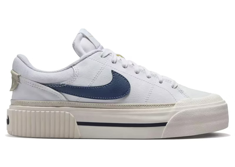 Nike Court Legacy Lift Diffused Blue (Women's) Sneakers in White/Light Orewood Brown/Sail | StockX