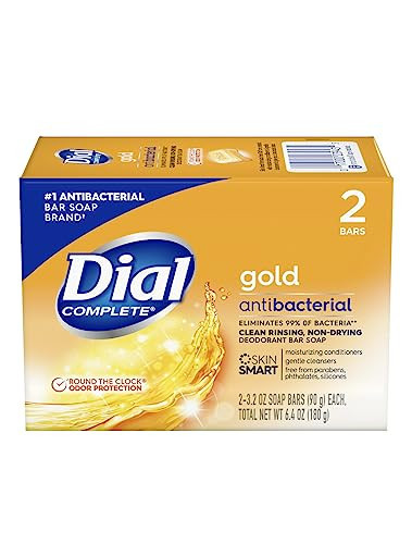 Dial Gold Antibacterial Deodorant Soap, 2 Pack, Total Net Wt 6.4 oz | Amazon (US)