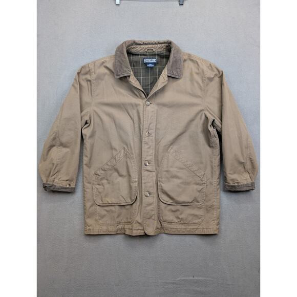 Lands End Jacket Mens XL Tall Barn Chore Field Flannel Lined Corduroy Collar | Poshmark
