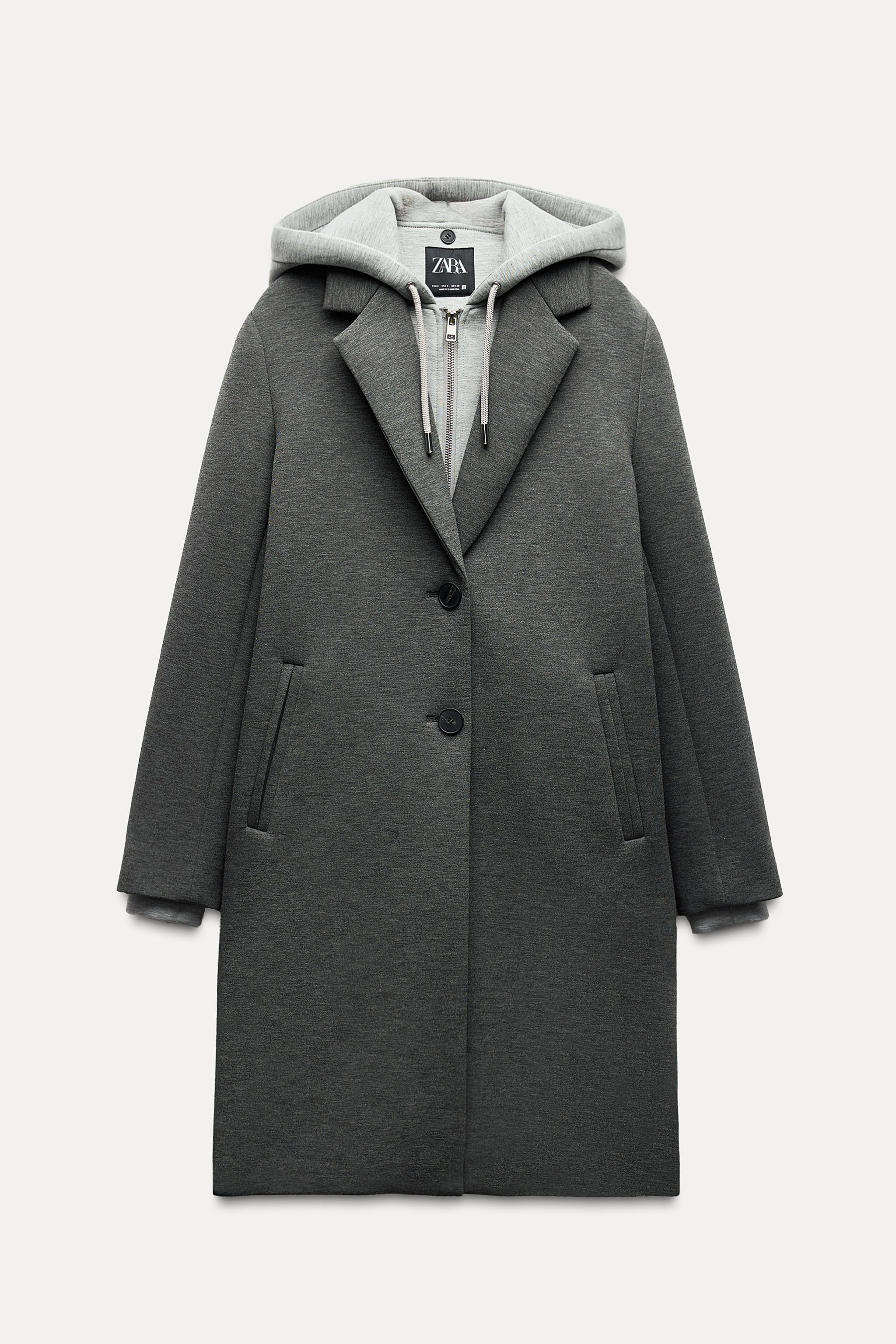 HOODED COMBINATION COAT | Zara US