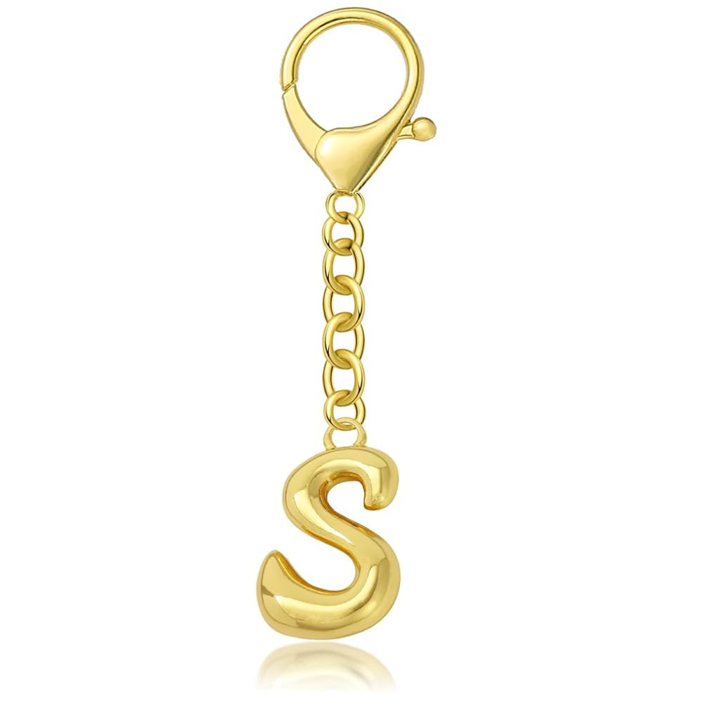 Gold Letter Bag Charms for Women Initial Keychain purse charms for handbags cute keychains | Amazon (US)