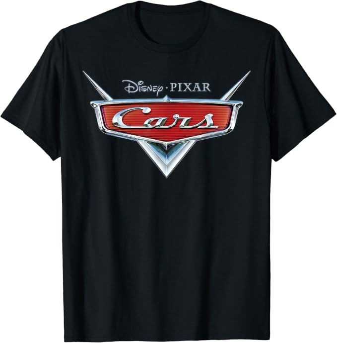 Disney Pixar Cars Official Grill Badge Logo Movie Title T-Shirt | Amazon (US)