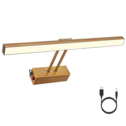 YAMMIY Wireless Picture Light, 17" Rechargeable Battery Art Light, Painting Lighting with Swivel Hea | Amazon (US)