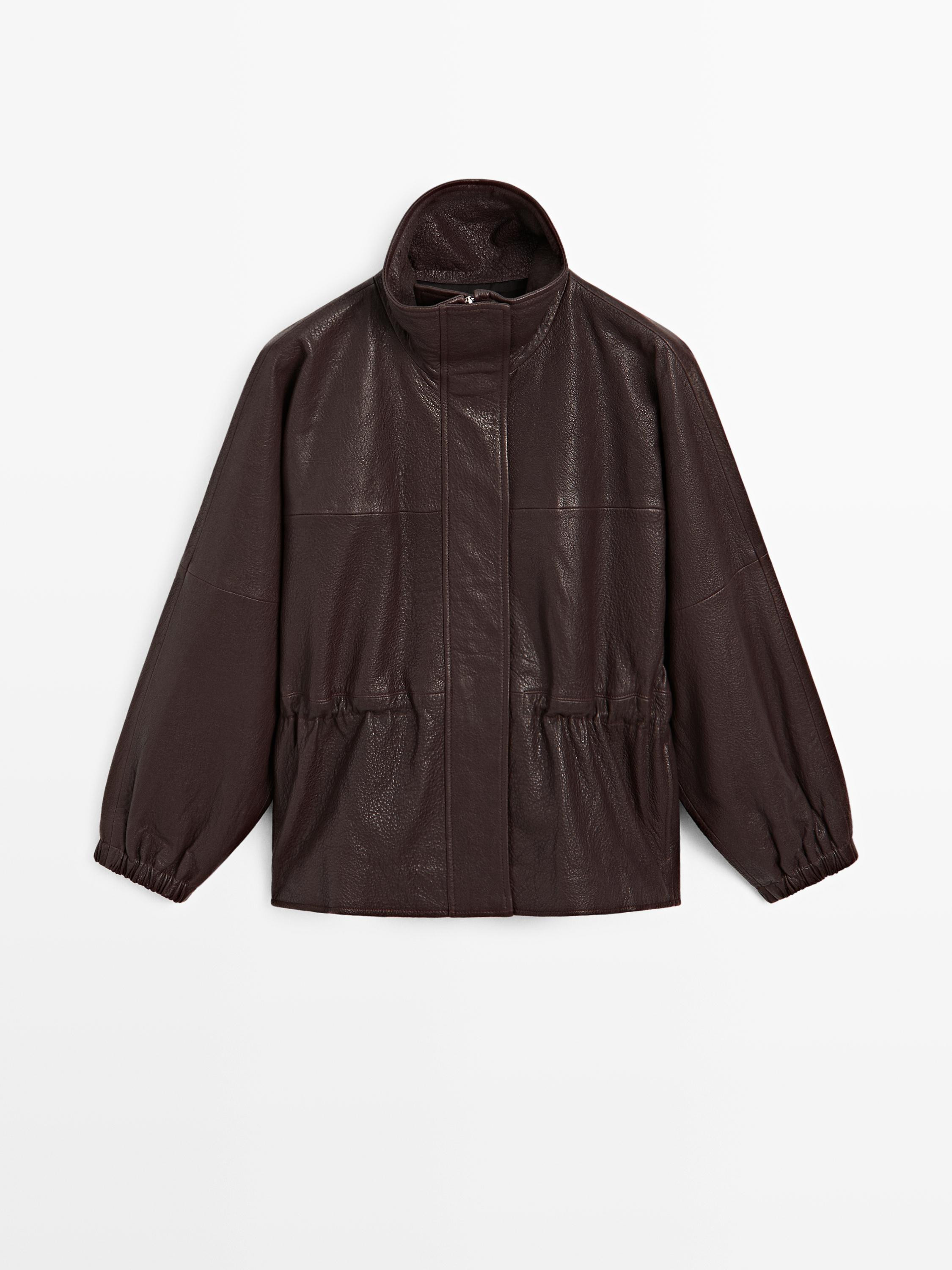 Nappa leather jacket with grainy finish | Massimo Dutti US