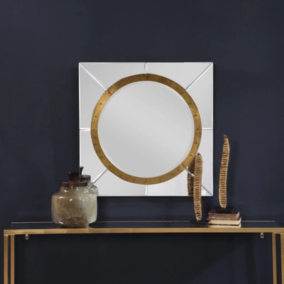 Uttermost Maya Square Mirror, Copper | Ashley Homestore