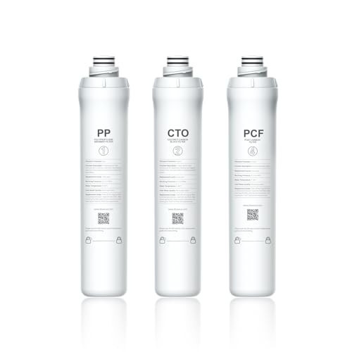 Bluevua RO100ROPOT 1-Year Replacement Filter Set, Pack of 3 Filters: PP, CTO, PCF | Amazon (US)