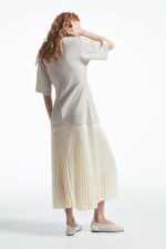PLEATED-SKIRT T-SHIRT DRESS - STONE - Dresses - COS | COS (US)