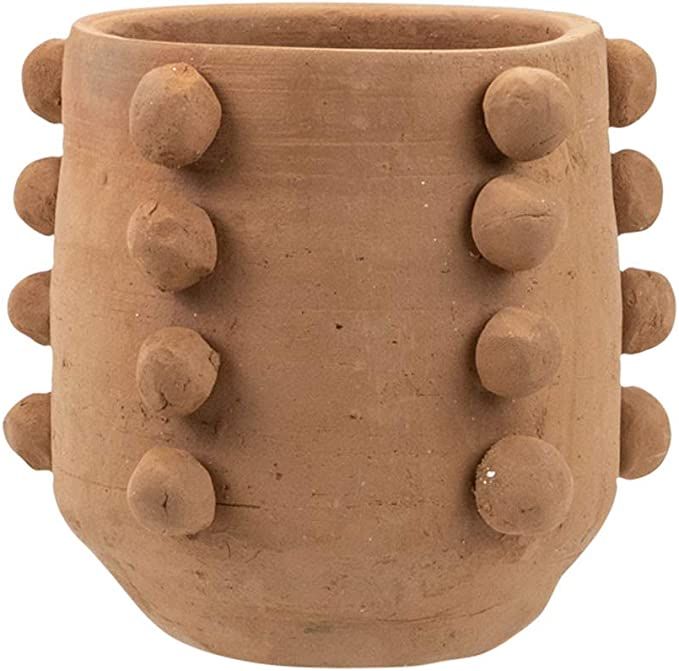 Foreside Home & Garden Small Natural Terracotta Beaded Planter, Brown | Amazon (US)