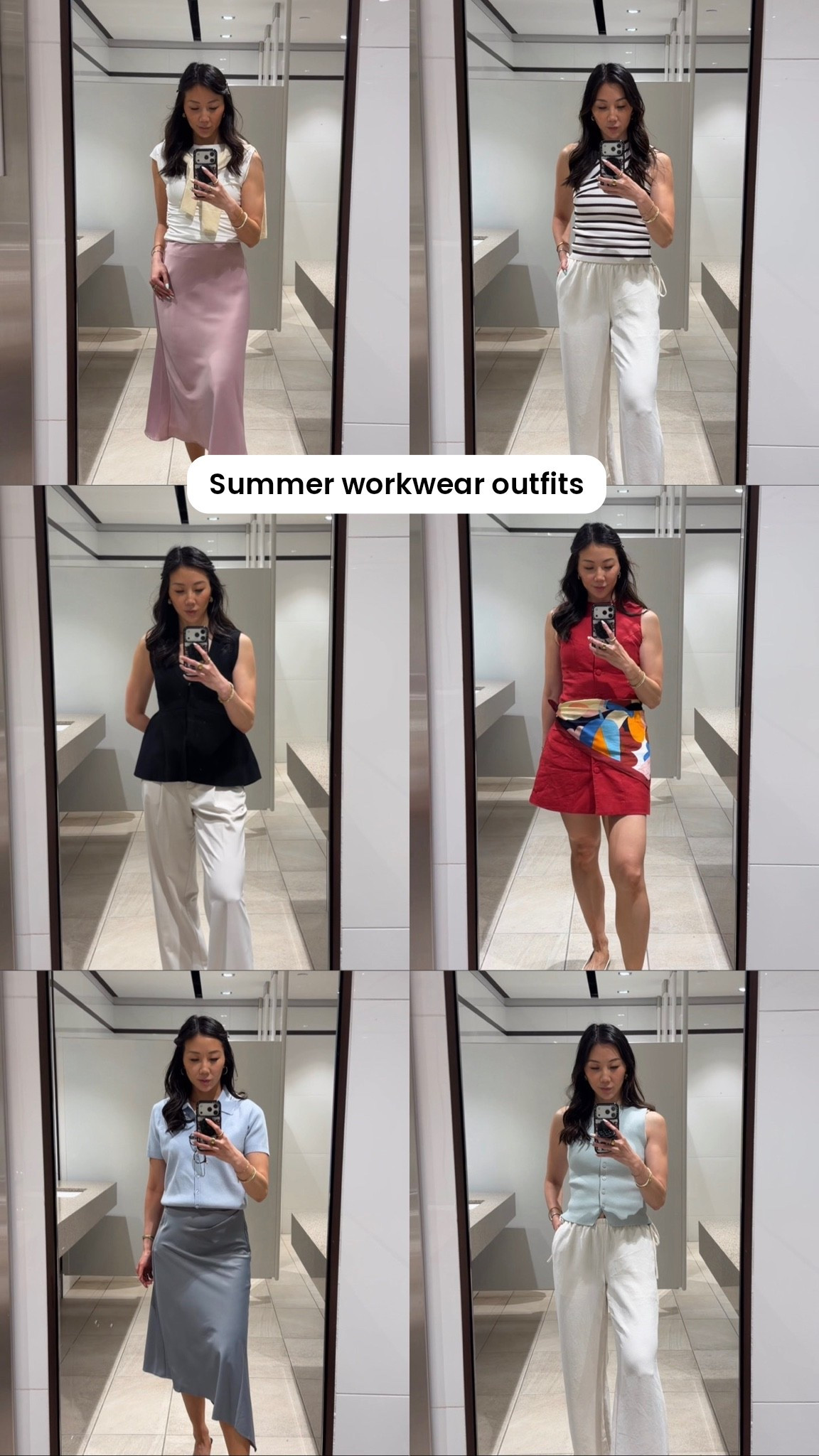 Summer office looks, worn and approved 👗

Comment SHOP for a DM with all the outfit details ⬇️

7 summer outfits that feel classic, not costume-y — silk midi skirts, crisp button-downs, lightweight cardigans, wide-leg trousers, skirt-and-top sets. Mostly neutrals with a few pastels mixed in, because a good capsule wardrobe doesn’t know the difference between a Tuesday and a Saturday brunch.

Effortless, put-together, zero decision fatigue. Comment SHOP and I’ll send it over ⬇️

#LTKsummer #LTKworkwear #LTKmodest