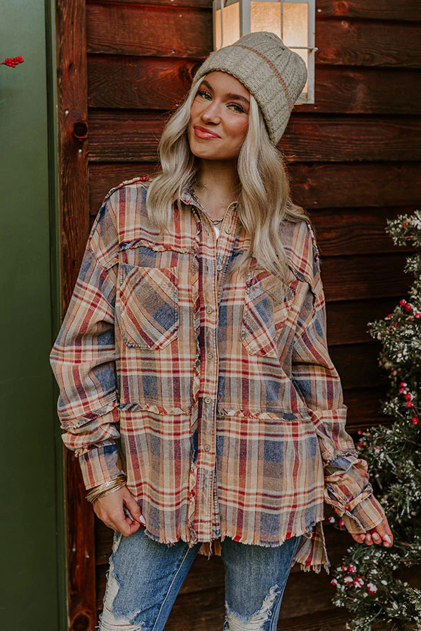 Meet Me By The Bonfire Oversized Flannel | Impressions Online Boutique