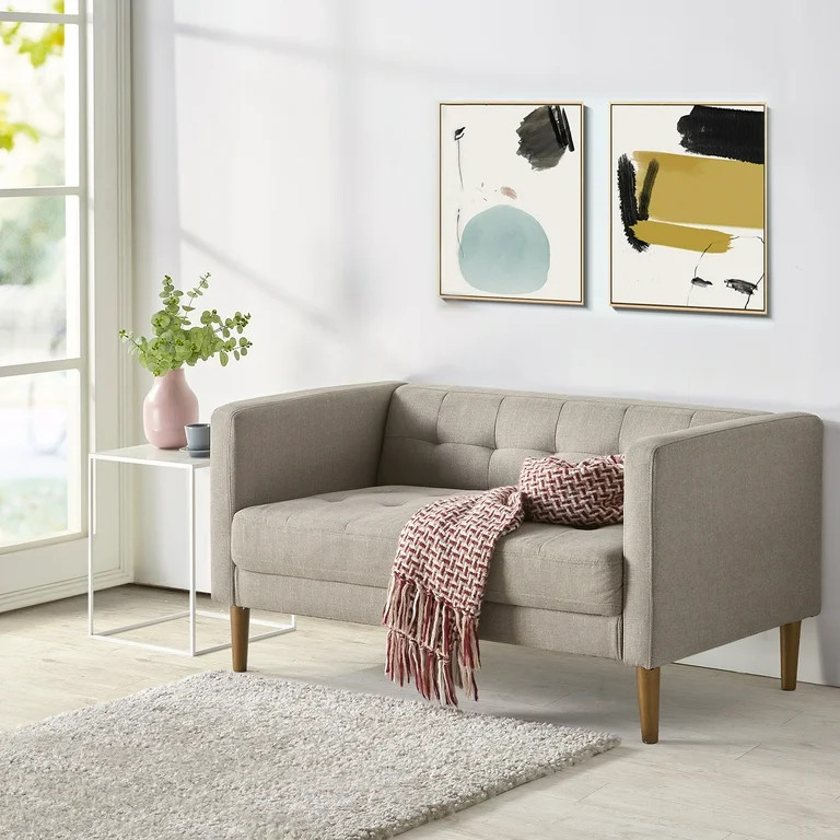 Woven Paths Pascal Loveseat, Oatmeal | Walmart (US)