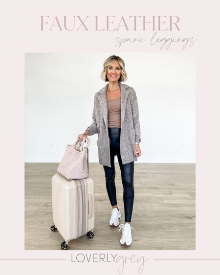 An easy travel outfit idea 🙌 I am wearing an XS in the cardigan - linking similar! S in the leggings! Use code: BRITTANYXSPANX for 10% off! 

Loverly Grey, travel outfit 

#LTKstyletip #LTKSeasonal #LTKsalealert