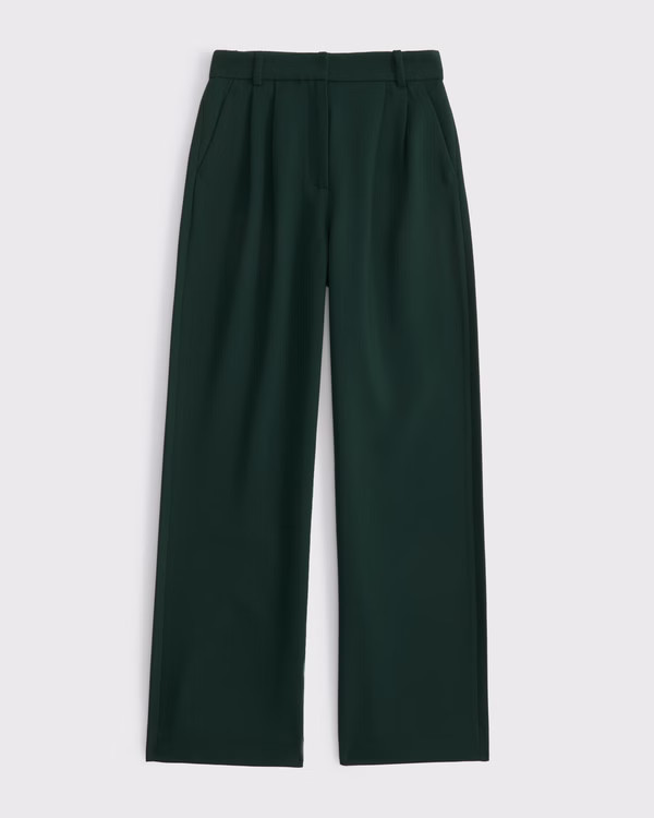 Women's A&F Sloane Tailored Wide Leg Pant | Women's Bottoms | Abercrombie.com | Abercrombie & Fitch (US)