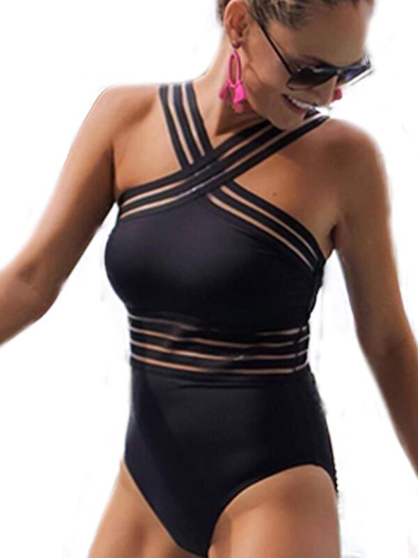 Women's One Piece Swimsuit Padded Bra Swimwear Summer Swimming Bathing Costume | Walmart (US)