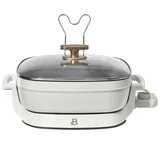 Beautiful 5 in 1 Electric Skillet - Expandable up to 7 Qt with Glass Lid, White Icing by Drew Bar... | Walmart (US)