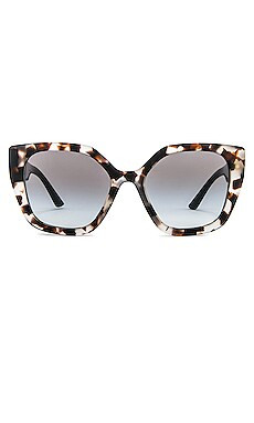 Prada Square in Spotted White Havana & Grey Gradient from Revolve.com | Revolve Clothing (Global)
