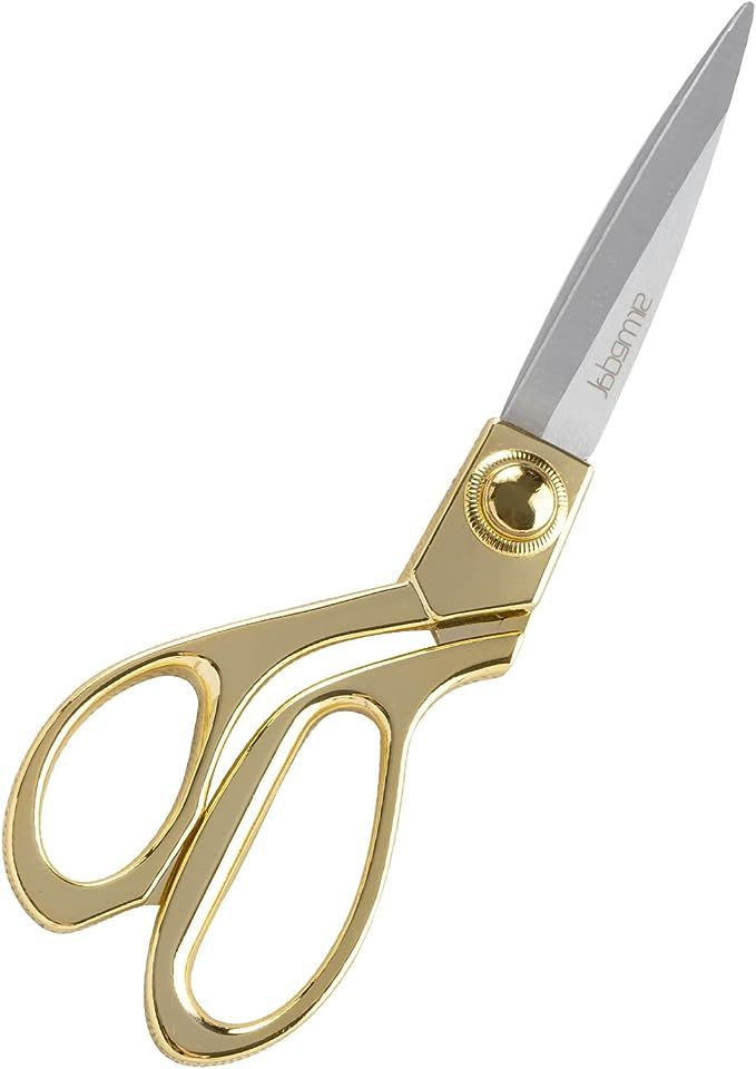 SIRMEDAL Professional Heavy Duty Tailor Scissors 8" Gold Stainless Steel Dressmaker Shears(Gold) | Amazon (US)