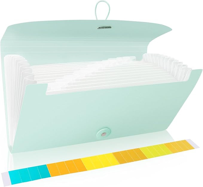 13 Pockets Small File Folder Organizer, Mini Expanding File Folder for Coupons, Receipts, Cash, T... | Amazon (US)