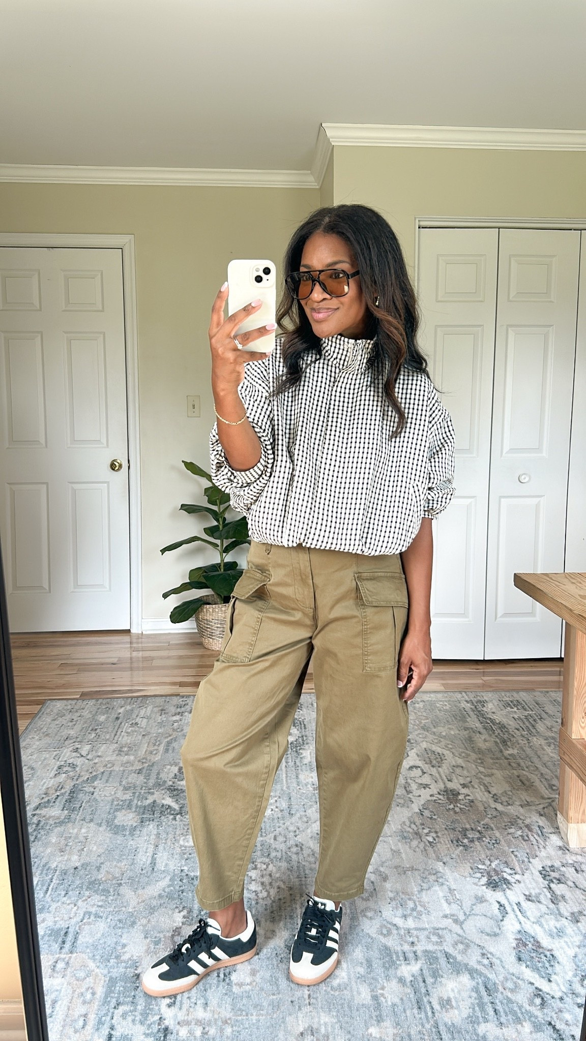 Wearing an XS in jacket and small/4 in cargo pants. Size down 1/2 in shoes

#LTKootd #LTKgrwm #LTKOver40