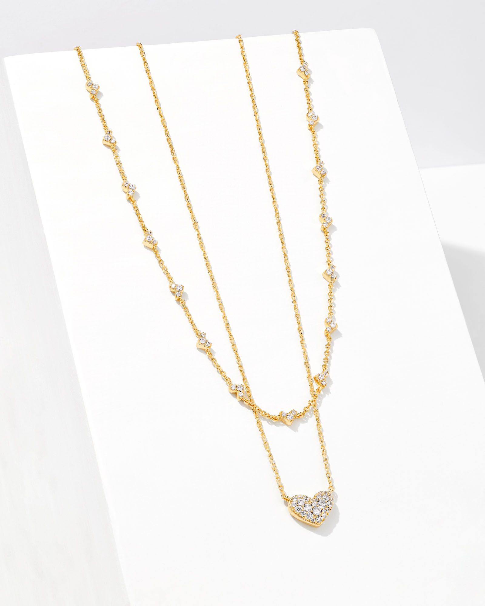 Heart Necklace Layering Set in Gold | Kendra Scott | Kendra Scott