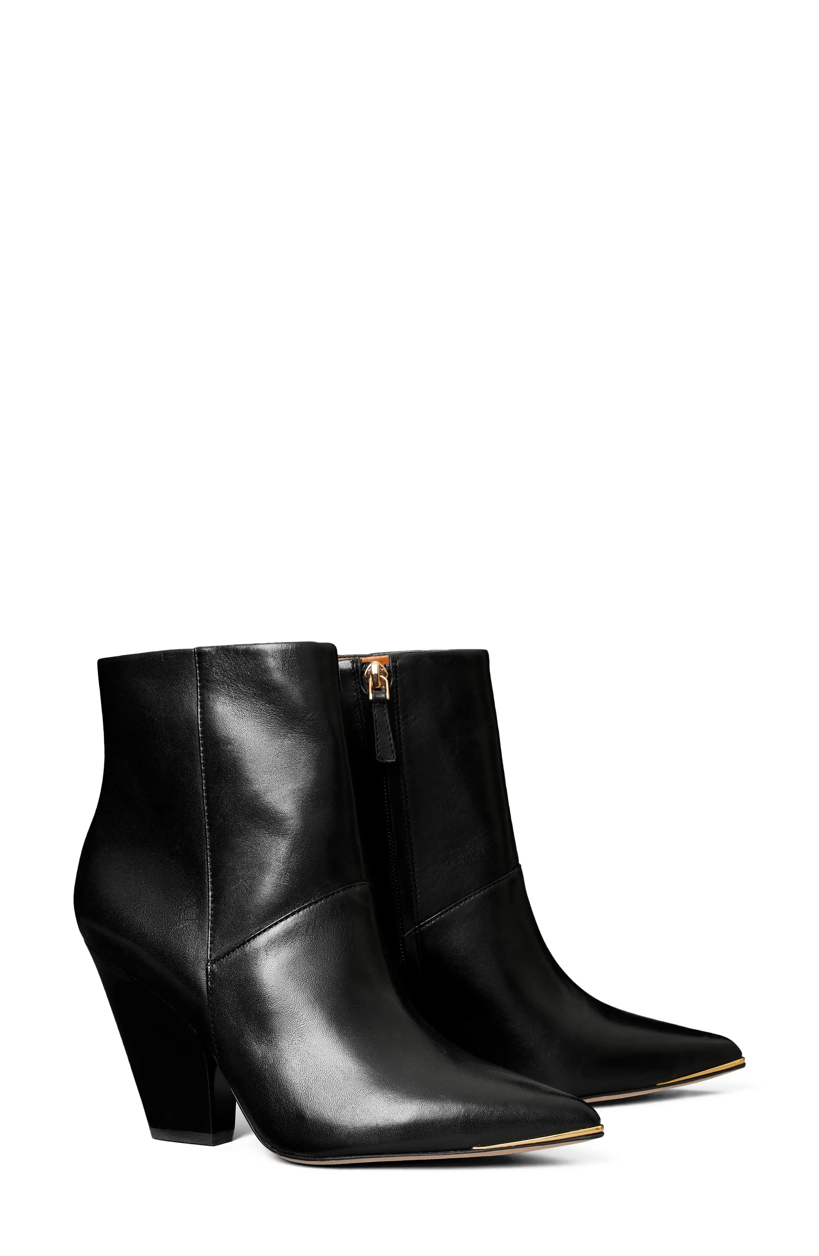 Tory Burch Lila Pointed Toe Bootie in Perfect Black at Nordstrom, Size 7 | Nordstrom