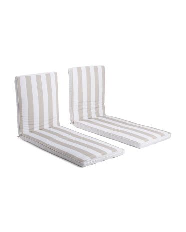 80x24 Set Of 2 Outdoor Cabana Stripe Chaise Loungers | TJ Maxx