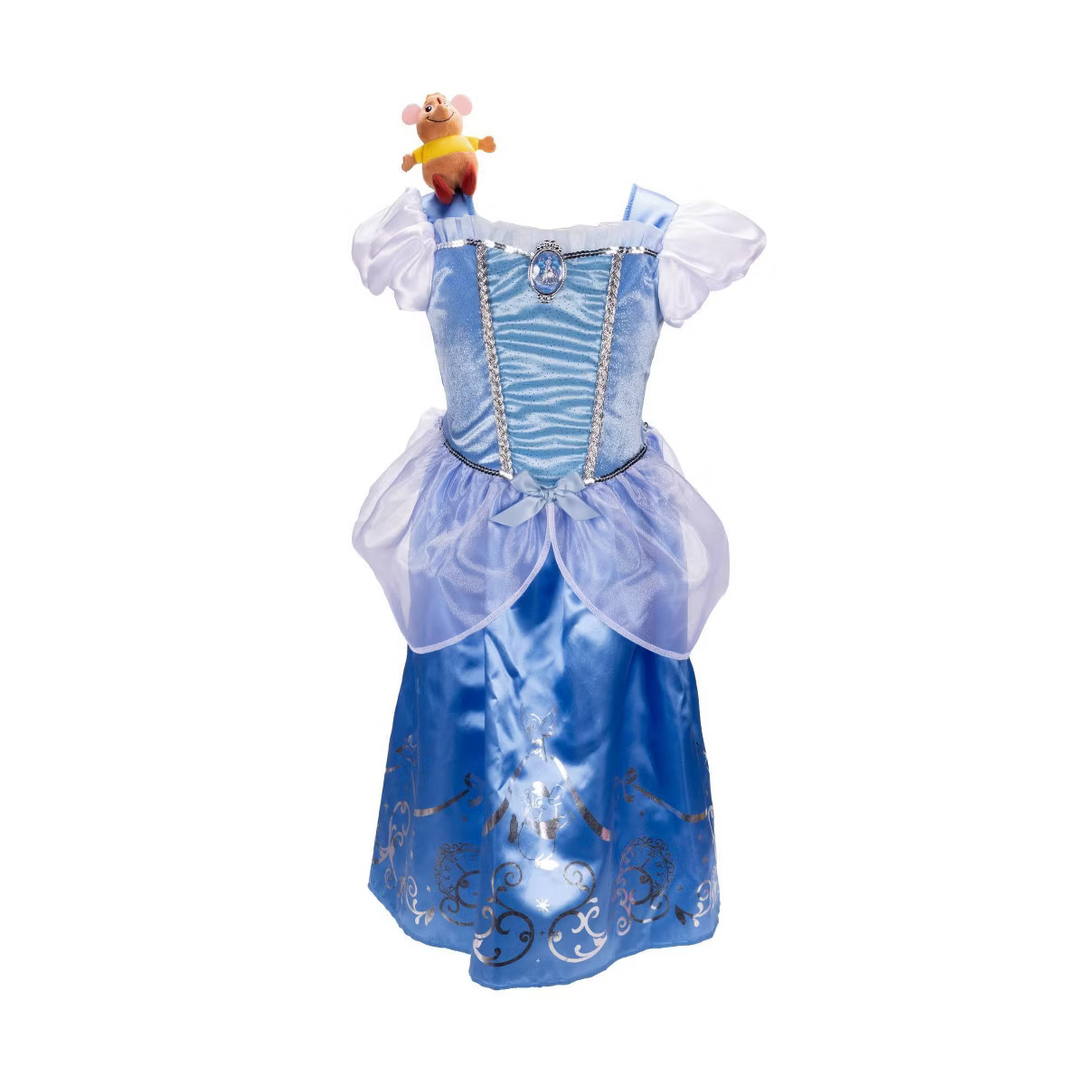Disney Princess Majestic Cinderella Dress with Gus Shoulder Plush Friend | Target