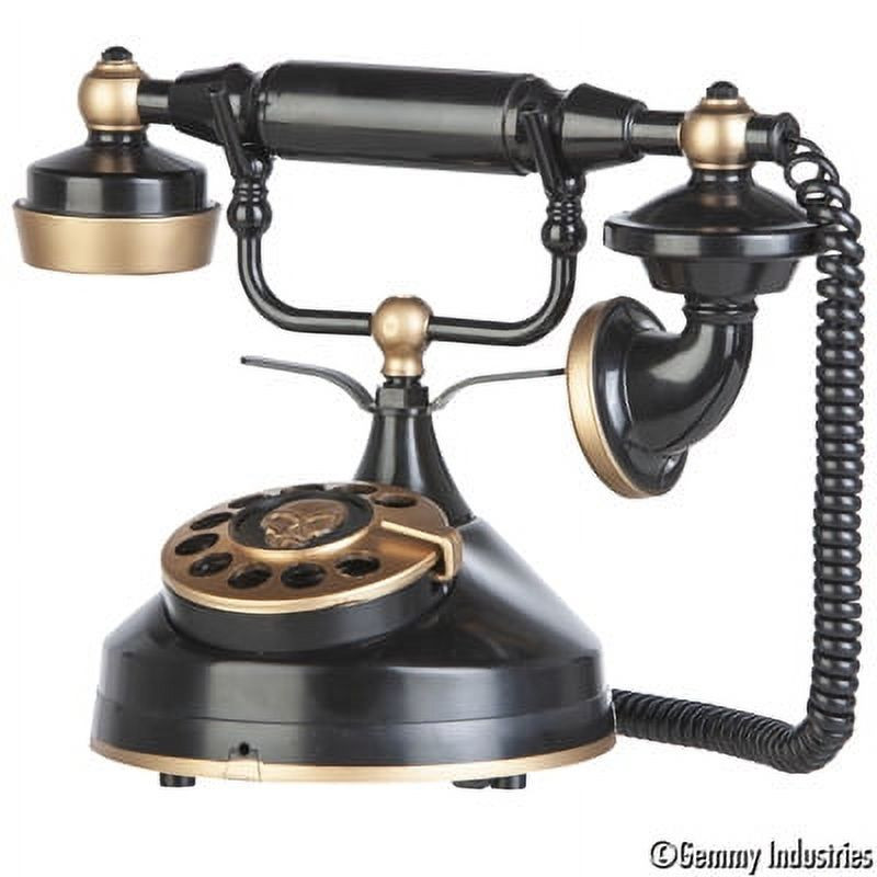 Way To Celebrate Halloween Victorian Telephone, Black and Gold | Walmart (US)