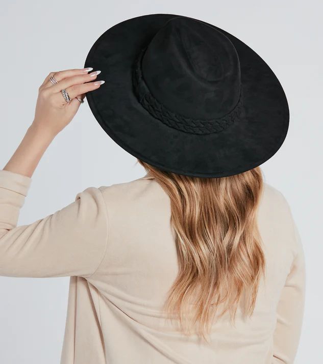 Chic Adventure Braided Faux Suede Panama Hat | Windsor Stores