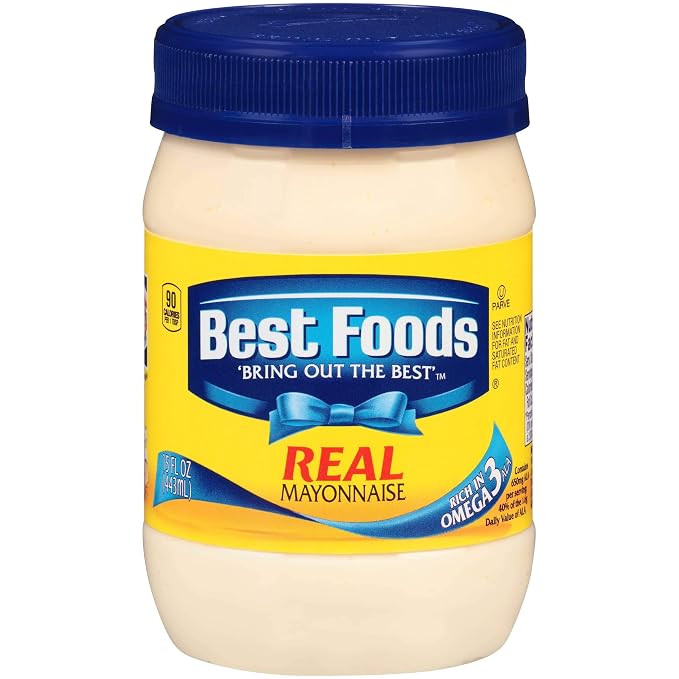 Best Foods Mayonnaise for Delicious Sandwiches Real Mayo Gluten-Free Sandwich Spread, Rich in Ome... | Amazon (US)