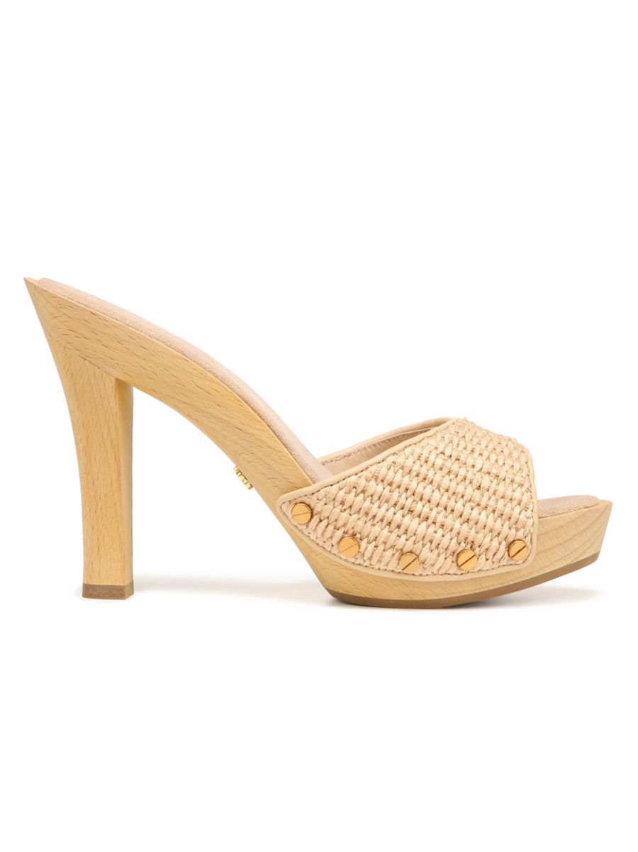 Layne 110 Raffia Platform Clog Sandals | Saks Fifth Avenue