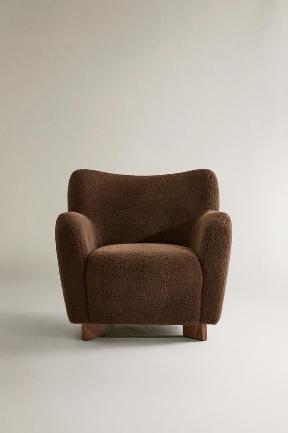 FAUX SHEARLING ARMCHAIR WITH ARM REST | Zara US