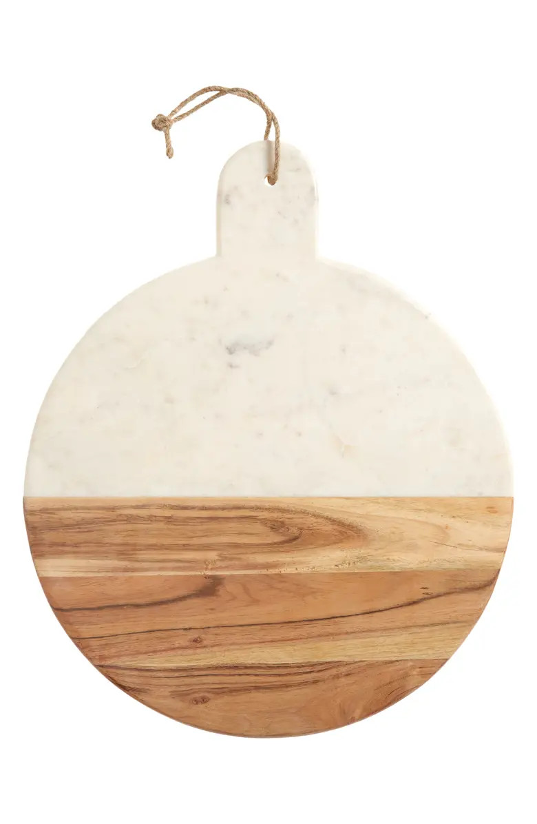 at Home Round Marble & Acacia Wood Serving Board | Nordstrom