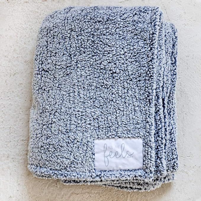 All the Feels Premium Sherpa Blanket, Throw, 50x60, Mood Indigo Lightweight Throw Blanket, Super ... | Amazon (US)