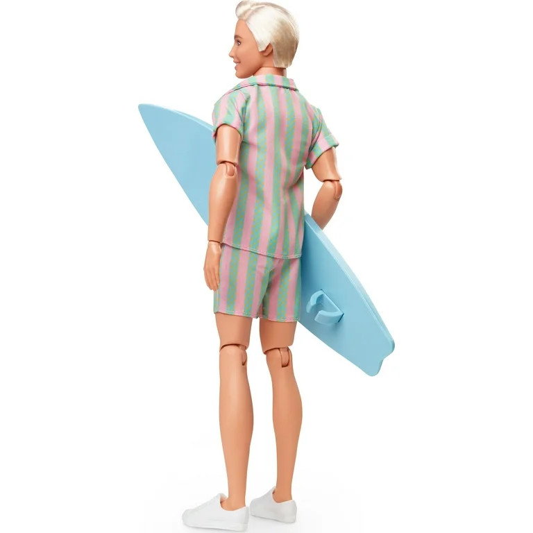 Barbie The Movie Ken Doll Wearing Pastel Striped Beach Matching Set | Walmart (US)