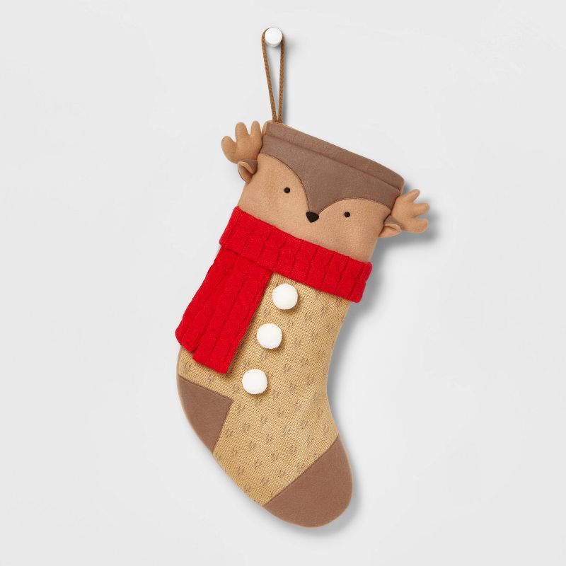 20" Reindeer Character Christmas Stocking - Wondershop™ | Target