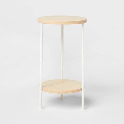 Wood Tub Table White Metal - Brightroom™ | Target