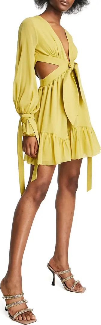 Gathered Cutout Minidress | Nordstrom