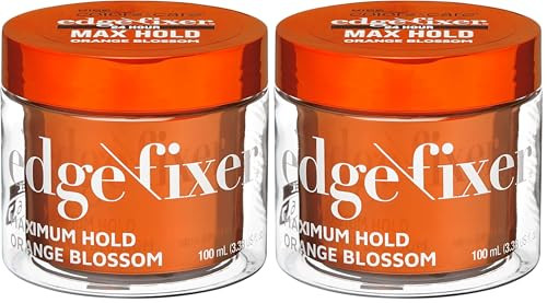 KISS COLORS & CARE 24 Hour Maximum Hold Scented Edge Fixer, Biotin B7 Infused, All Hair Types, Non-Greasy Gel, No Flaking, 100 mL (3.38 US fl. oz.) - Orange Blossom Scent (Pack of 2) | Amazon (US)