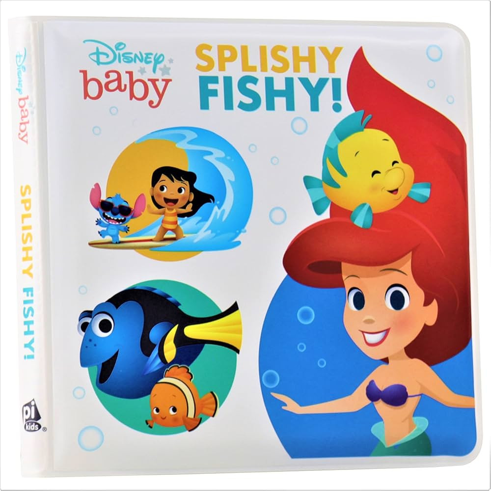 Disney Baby Moana, Little Mermaid, Finding Nemo and More!- Splishy Fishy! Waterproof Bath Book / ... | Amazon (US)