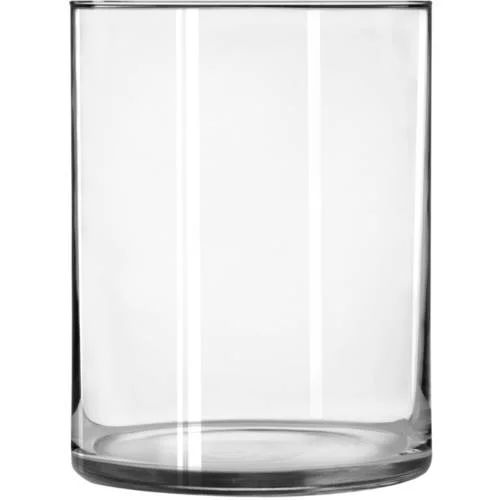 Libbey Clear Glass 8" H Wide Cylinder Floral Vase - Walmart.com | Walmart (US)