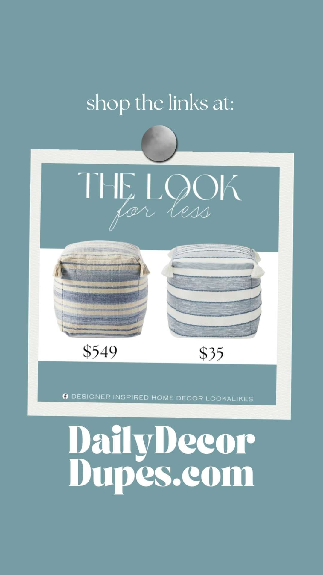 Inspired by Serena & Lily Pouf. Decorative Square Pouf. Blue and White Outdoor Ottoman. Modern Patio Pouf. Tassel Accent Pouf. Patterned Square Pouf. Stylish Outdoor Seating. Elegant Outdoor Pouf. Indoor/Outdoor Footrest. 

Home more affordable option find copy cat similar look for less budget friendly affordable cheap cheaper beautiful pretty. Clearance sale coupon code discount code promo code luxury lookalike look a like Inspo inspiration inspired by idea ideas Love like these? I share multiple every day in my FB group.
#serenaandlilyinspired #pouf #outdoorpouf #patiostyle #outdoorliving #modernottoman #tasseldecor #stylishseating #squarepouf 

 #LTKHome