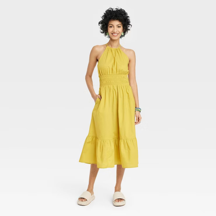 Women's Sleeveless Poplin Dress - A New Day™ | Target