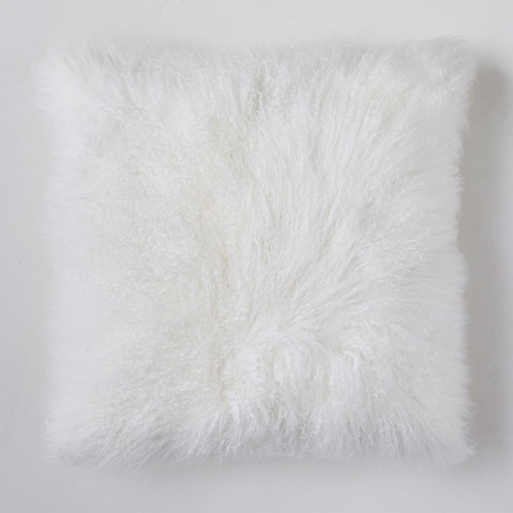 Mongolian Lamb Pillow Cover (In-Stock & Ready To Ship) | West Elm (US)