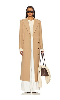 SIMKHAI Silvia Tailored Coat in Camel from Revolve.com | Revolve Clothing (Global)