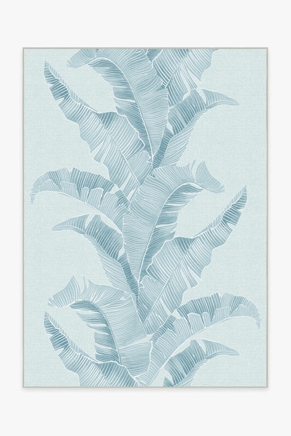 Gray Malin Outdoor Banana Leaf Soft Blue Rug | Ruggable